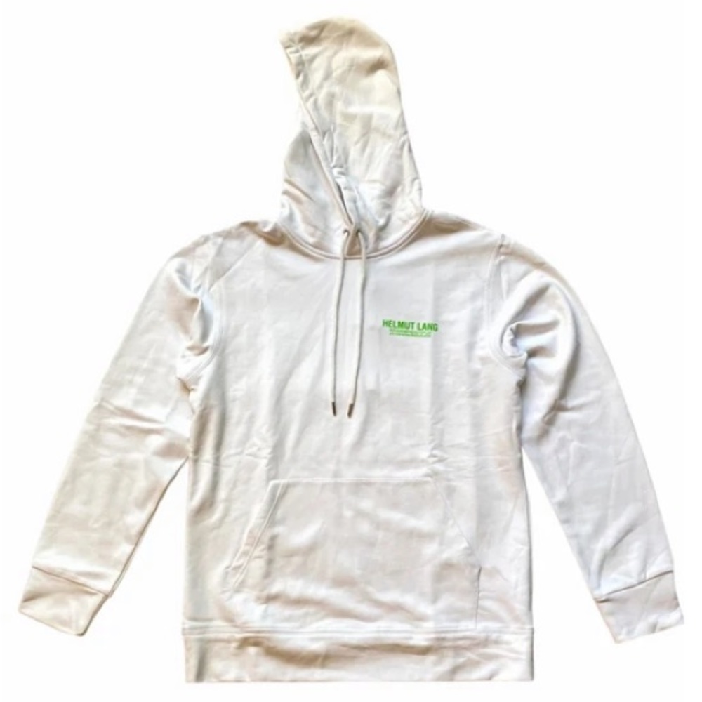 Helmut Lang White Logo Hoodie